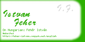 istvan feher business card
