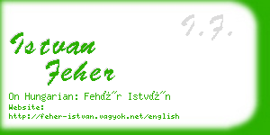 istvan feher business card